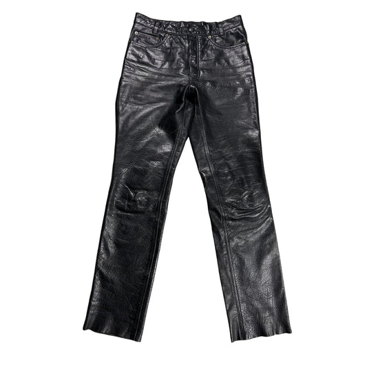 Leather pants vintage black