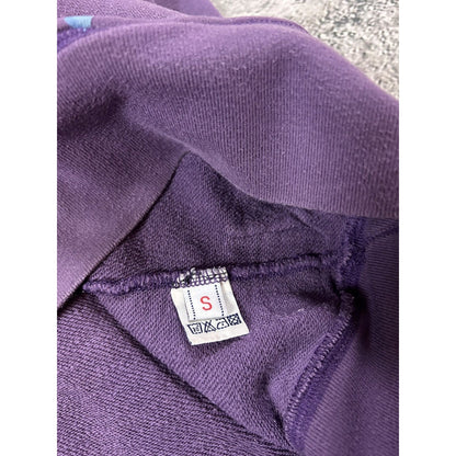 Evisu hoodie purple vintage big logo seagull stars Y2K