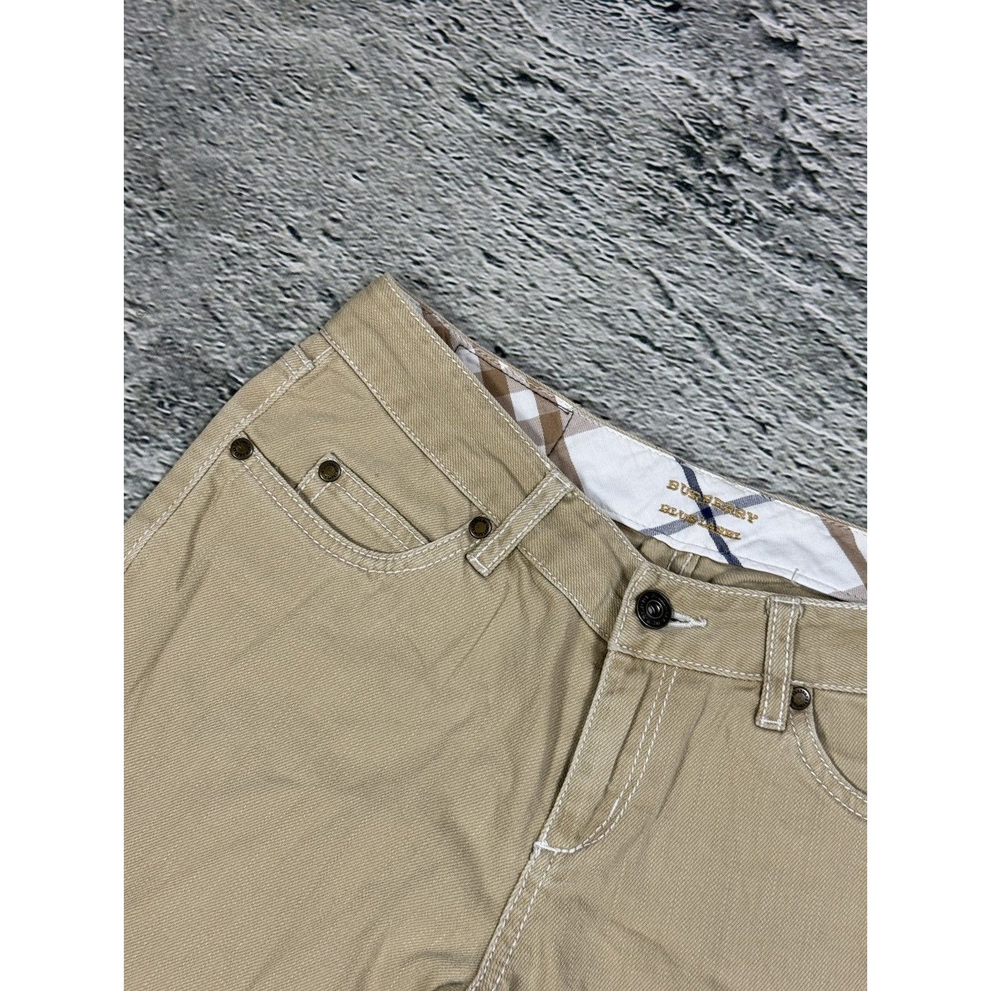 Burberry flared jeans beige blue label japanese Y2K
