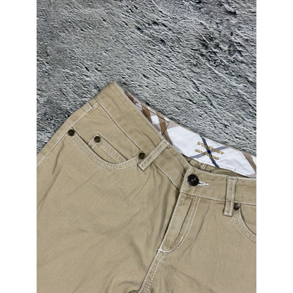 Burberry flared jeans beige blue label japanese Y2K