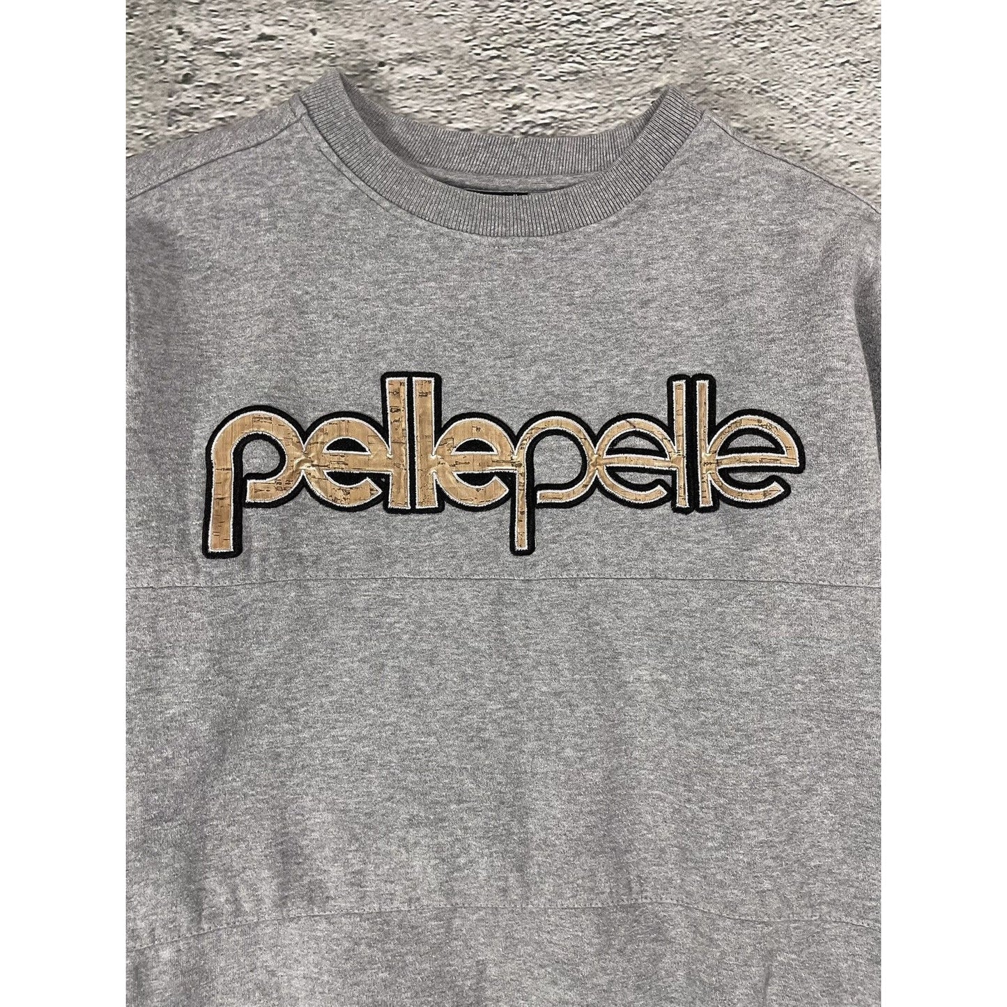 Pelle Pelle sweatshirt big logo 90s beige grey crewneck