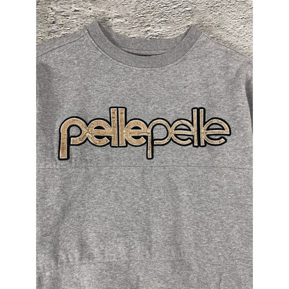 Pelle Pelle sweatshirt big logo 90s beige grey crewneck