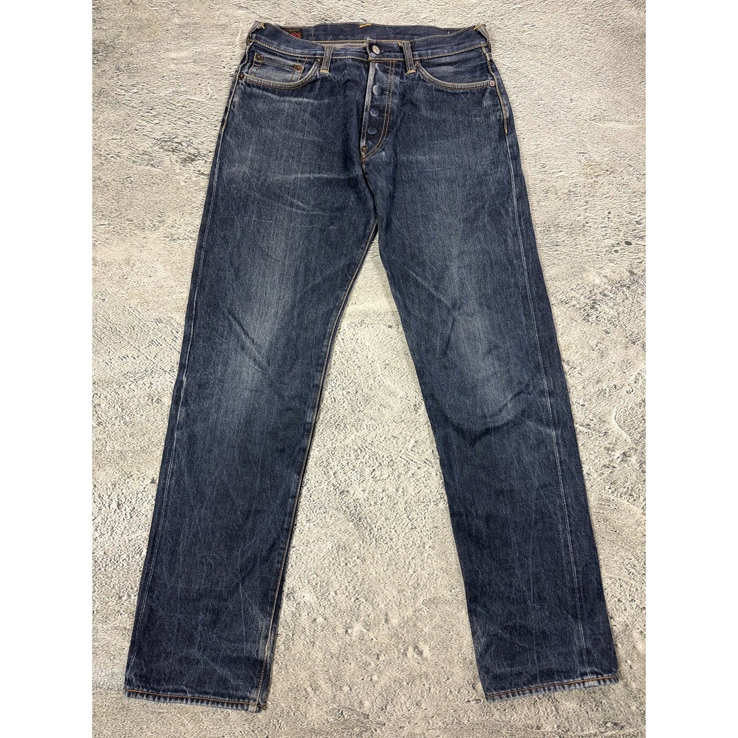 Evisu jeans daicock big logo red selvedge denim