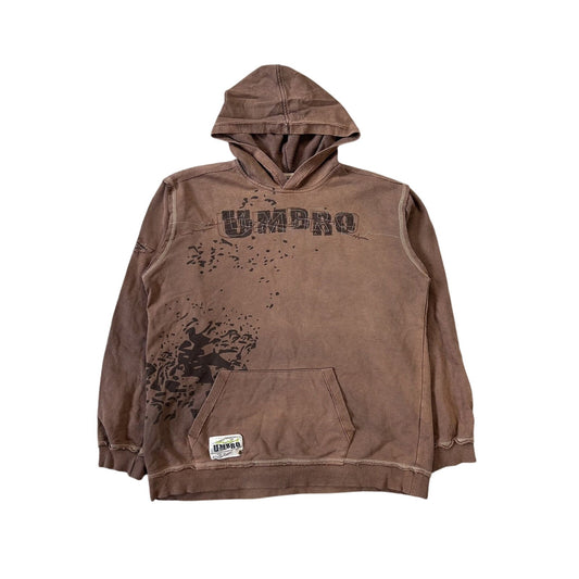Umbro vintage hoodie Y2K Brown big logo