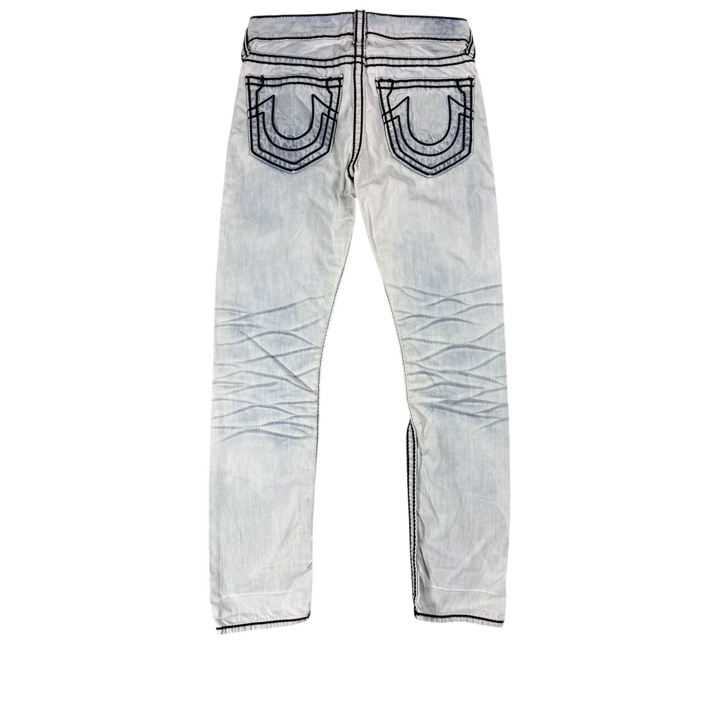 True Religion jeans vintage denim dyed faded washed black