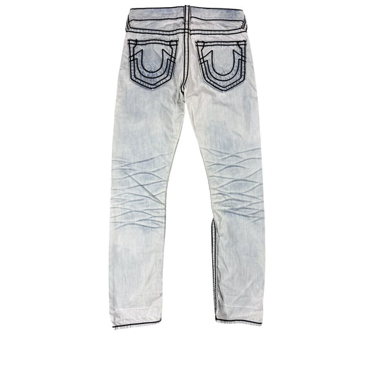 True Religion jeans vintage denim dyed faded washed black