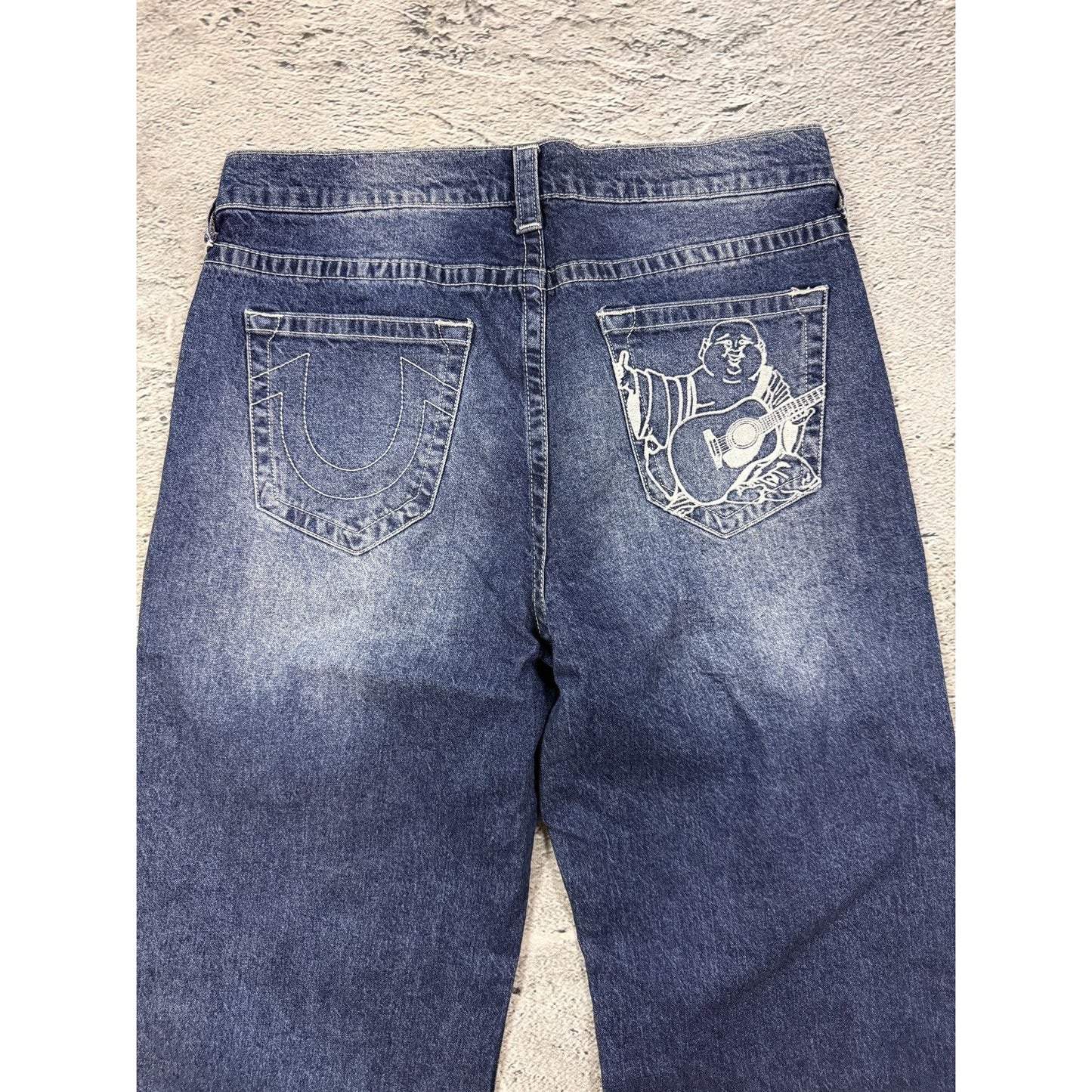 True Religion blue jeans Y2K Vinny ultra baggy buddah