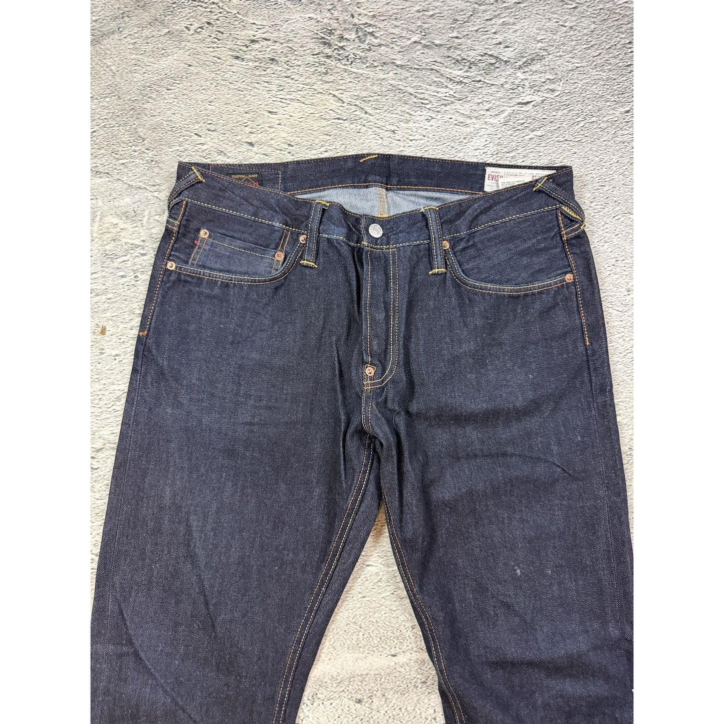 Evisu jeans daicock big logo Red selvedge raw denim Japan