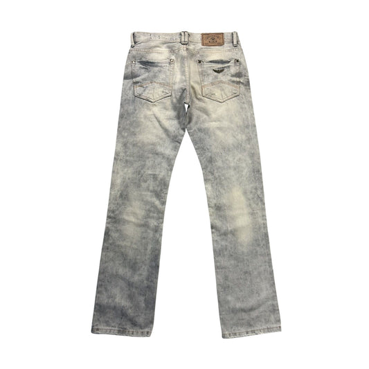 Armani jeans light grey stone washed vintage denim pants