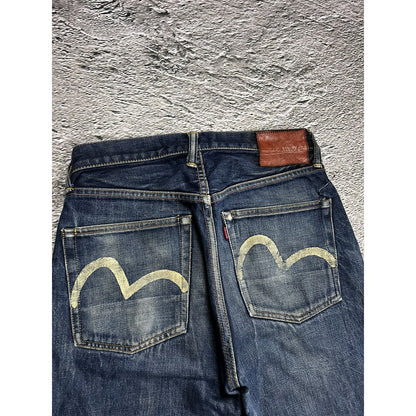 Evisu jeans vintage navy white seagulls selvedge