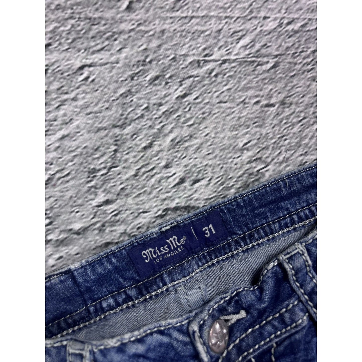 Miss Me flared bootcut white stitching denim vintage y2k