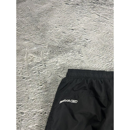 Reebok nylon track pants parachute black Y2K reflective