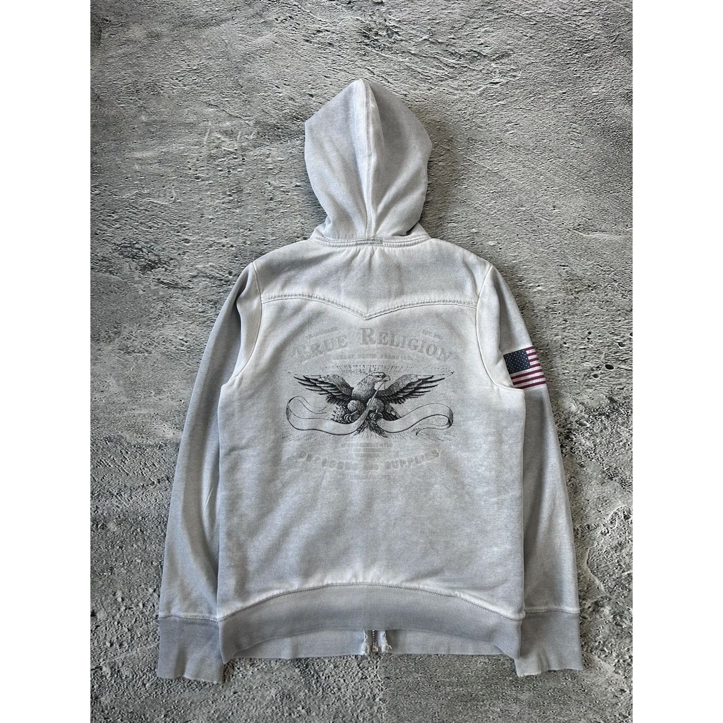 True Religion zip hoodie big logo vintage big logo Y2K