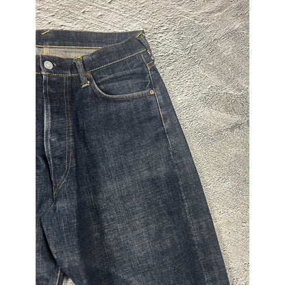Evisu jeans white daicock big logo blue selvedge denim
