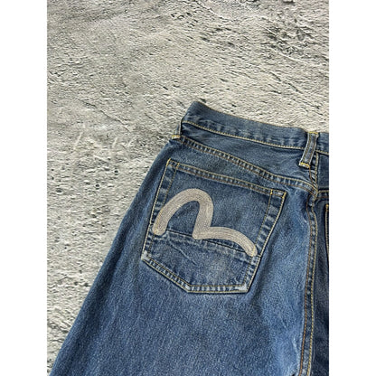 Evisu jeans vintage embroidery seagull logo selvedge