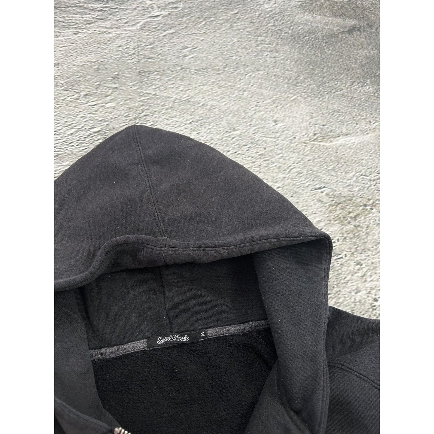 Y2K zip hoodie black Ocean Angles Ed Hardy style