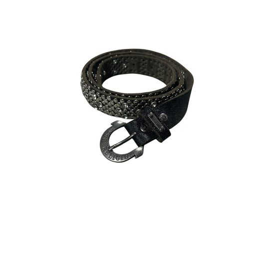 True Religion studded belt leather black Y2K