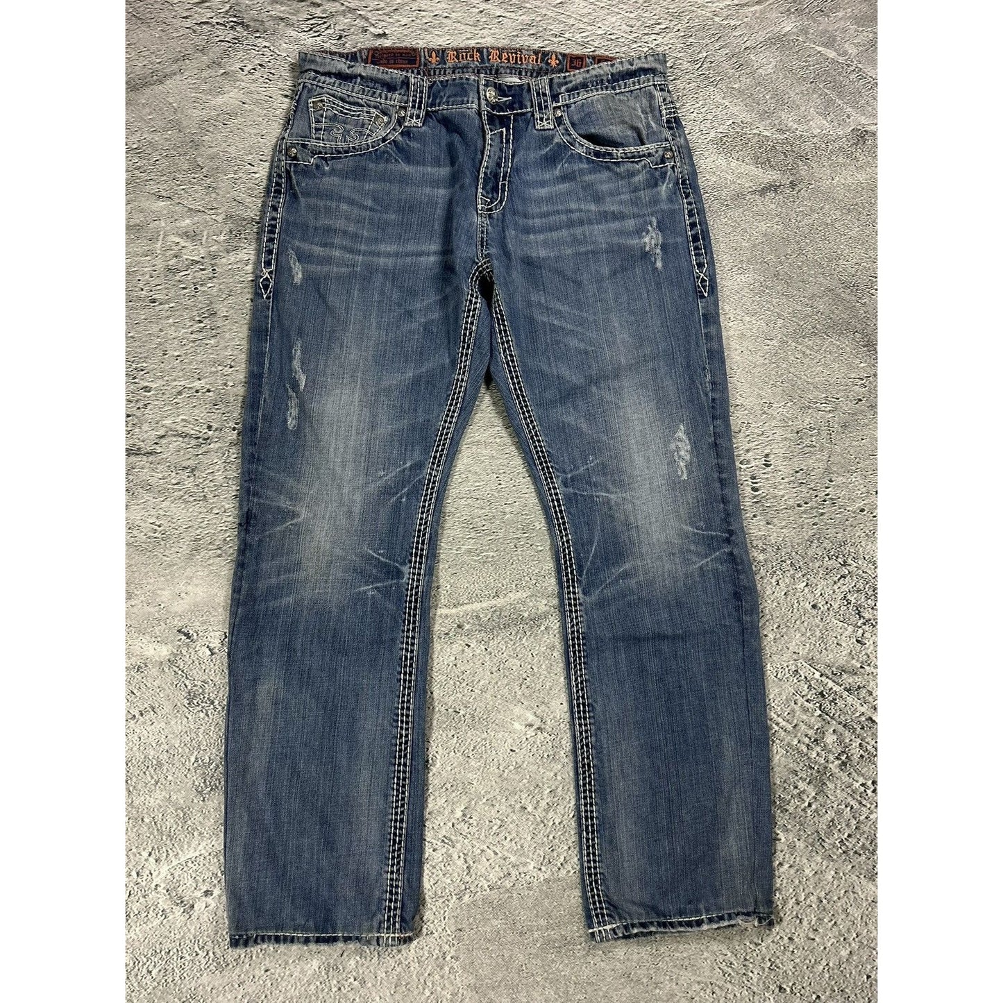 Rock Revival washed jeans Y2K relaxed Tallon