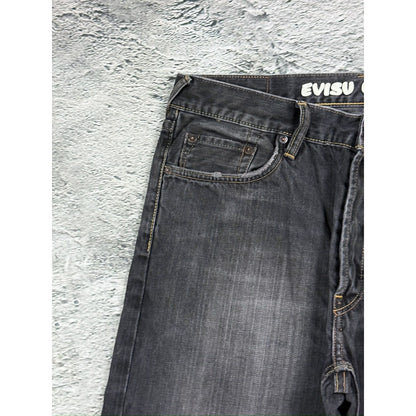 Evisu jeans vintage seagull logo grey / washed black