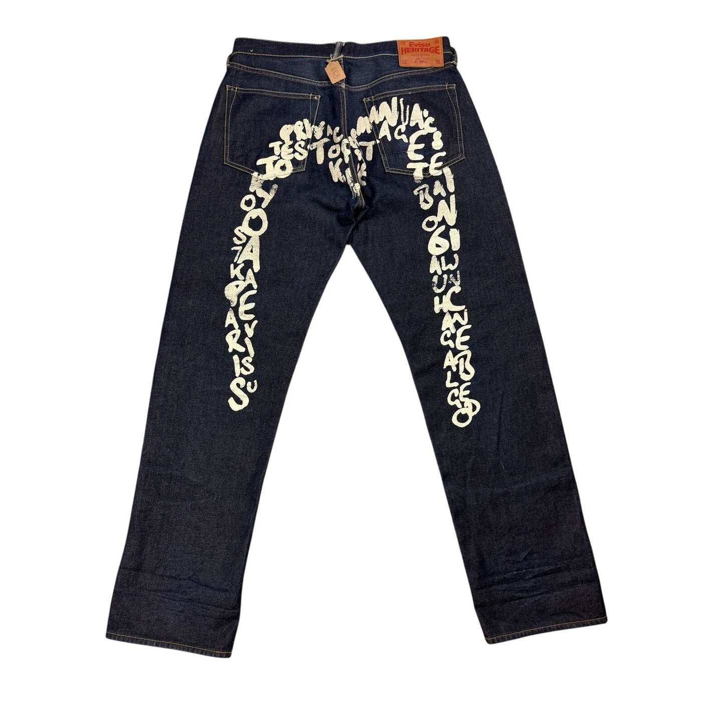 Evisu jeans daicock Heritage big logo letters selvedge denim