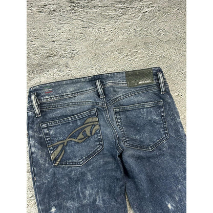 Diesel jeans vintage blue Matic Y2K slim marble low rise