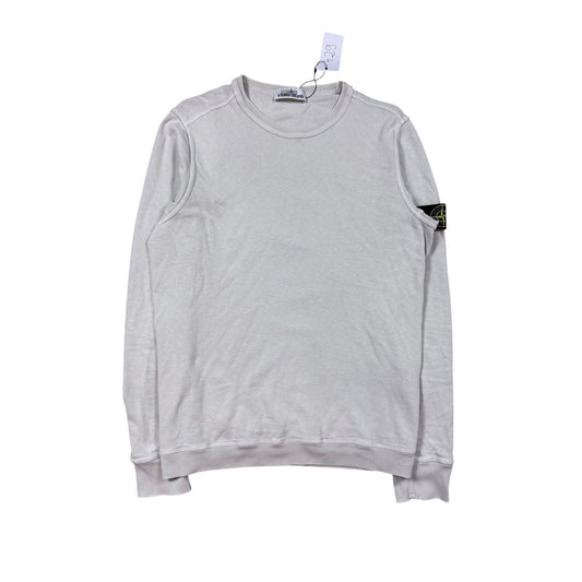 Stone island white crewneck sweatshirt