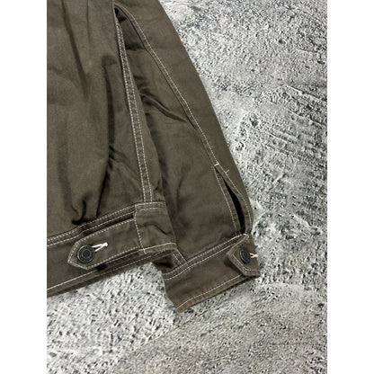 Stussy garage jacket contrast stitch workwear brown