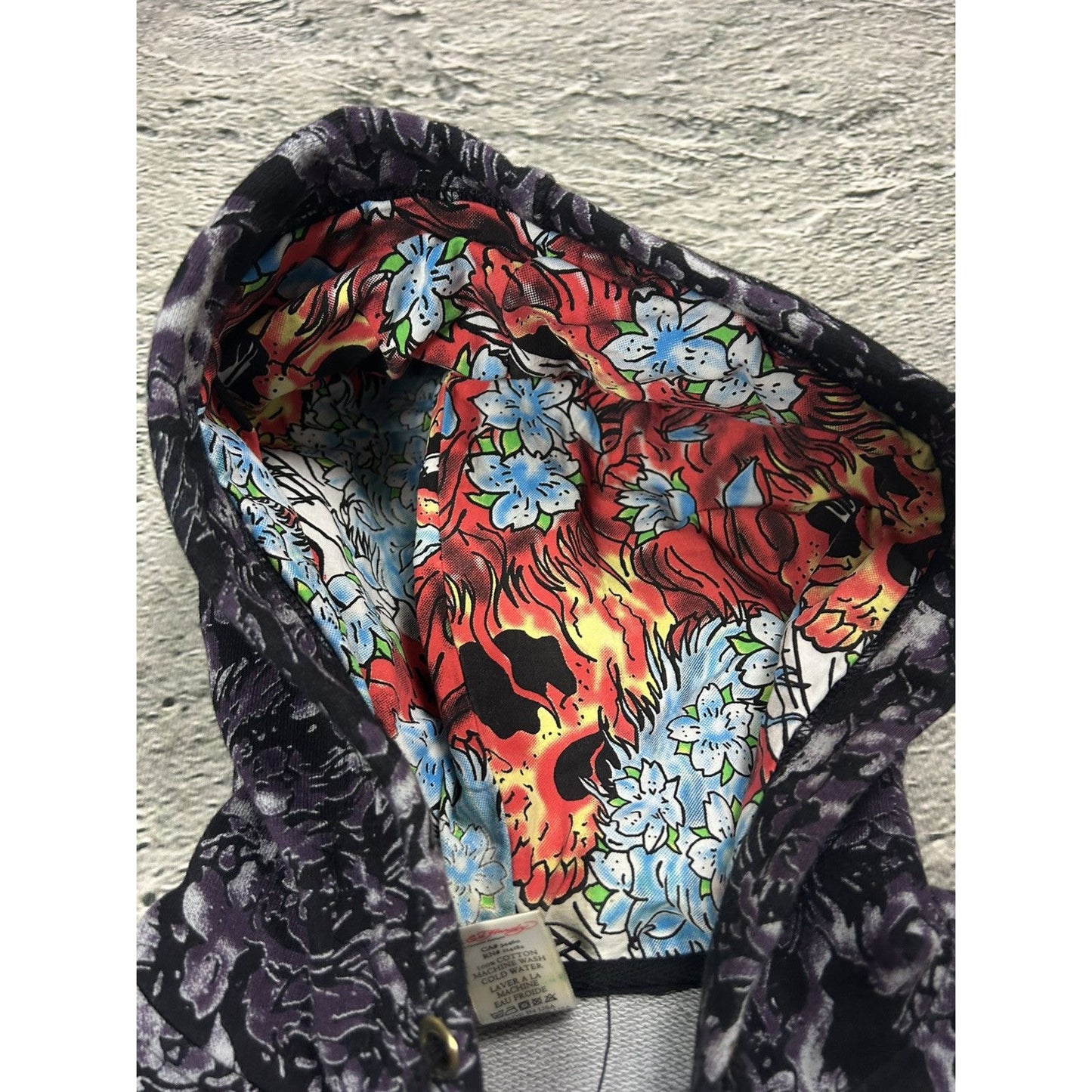 Ed Hardy zip hoodie purple vintage Y2K Christian Audigier