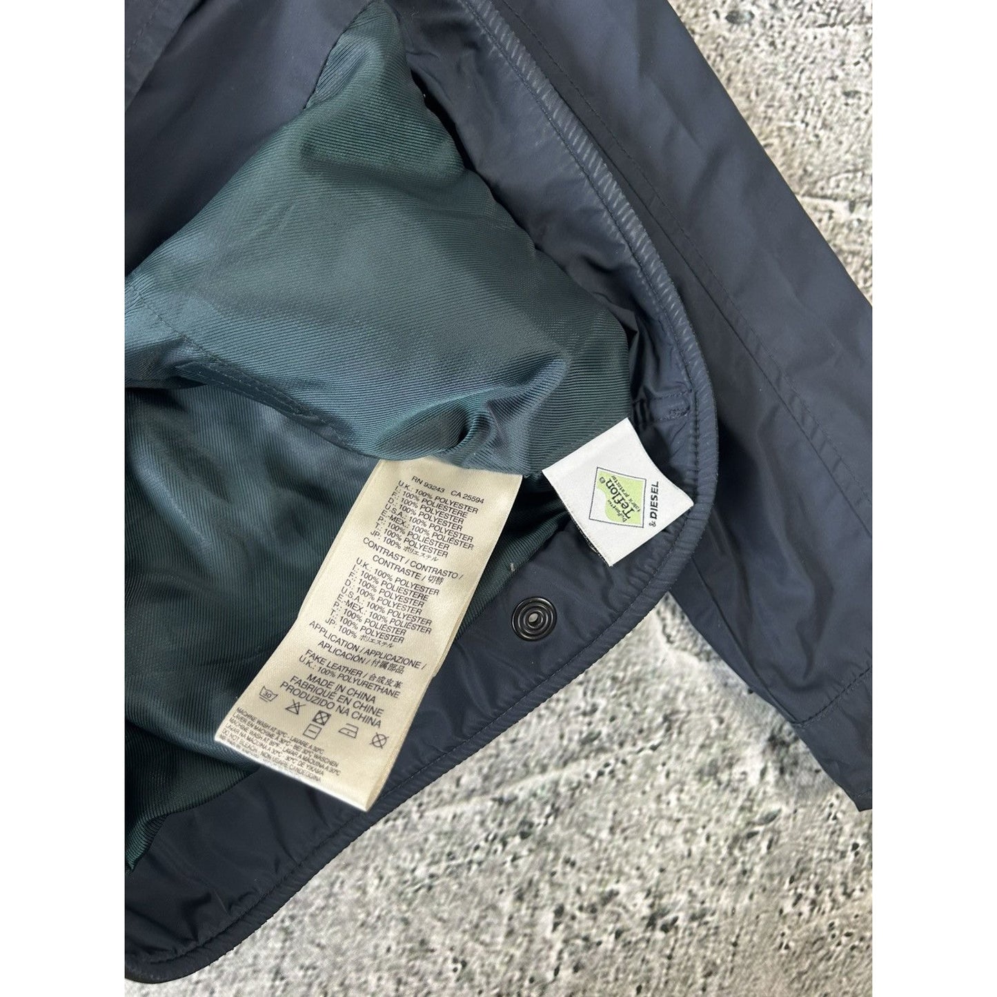 Diesel nylon jacket navy blue bomber vintage Y2K