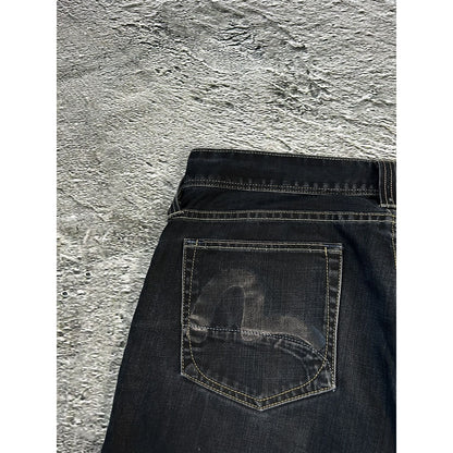Evisu x Puma vintage black jeans seagulls