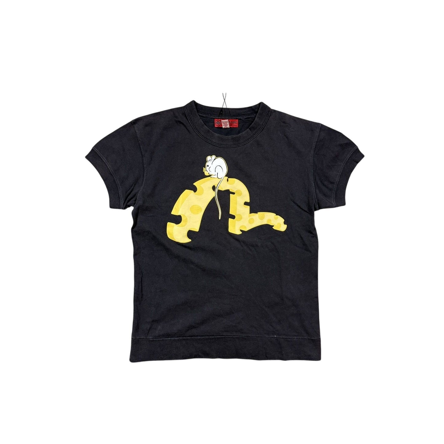 Evisu Yamane vintage black T-shirt mouse cheese logo