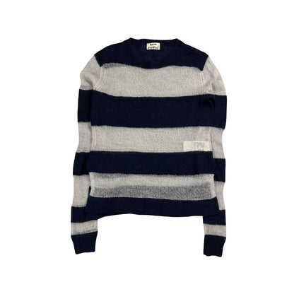 Acne Studios Mohair Sweater Octave SS14 Striped Navy White