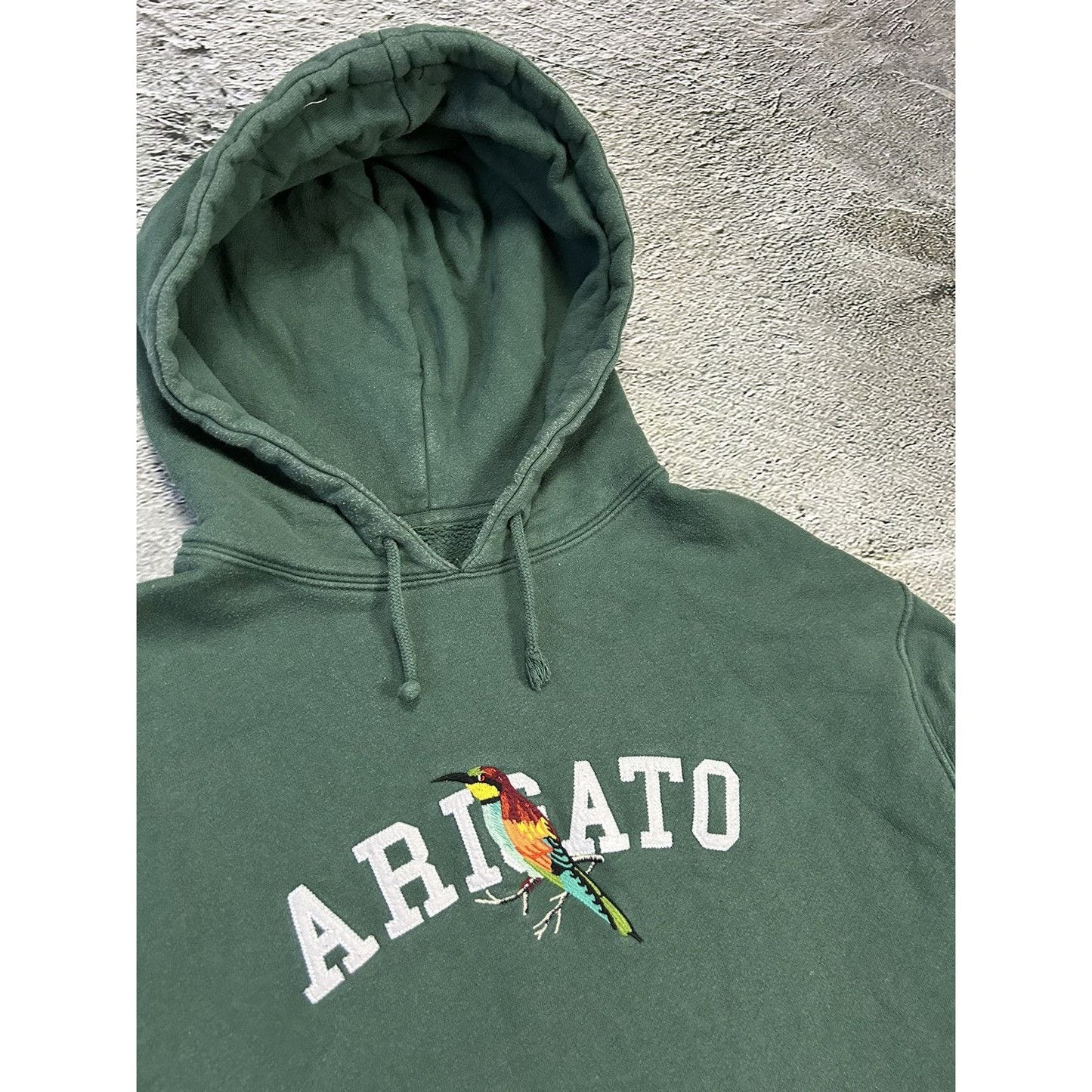 Axel Arigato hoodie green ivy bee bird big logo collage