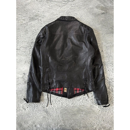 True Religion leather jacket black Y2K Avant Garde