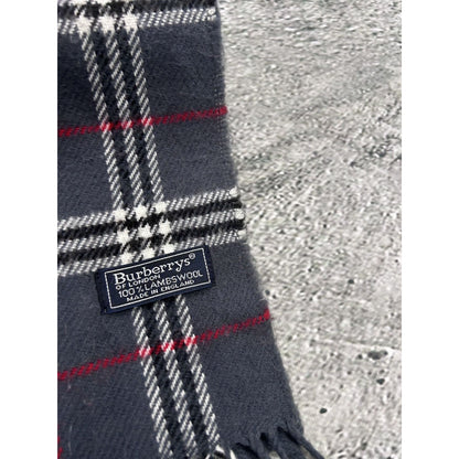 Burberry scarf lambswool cashmere grey nova check