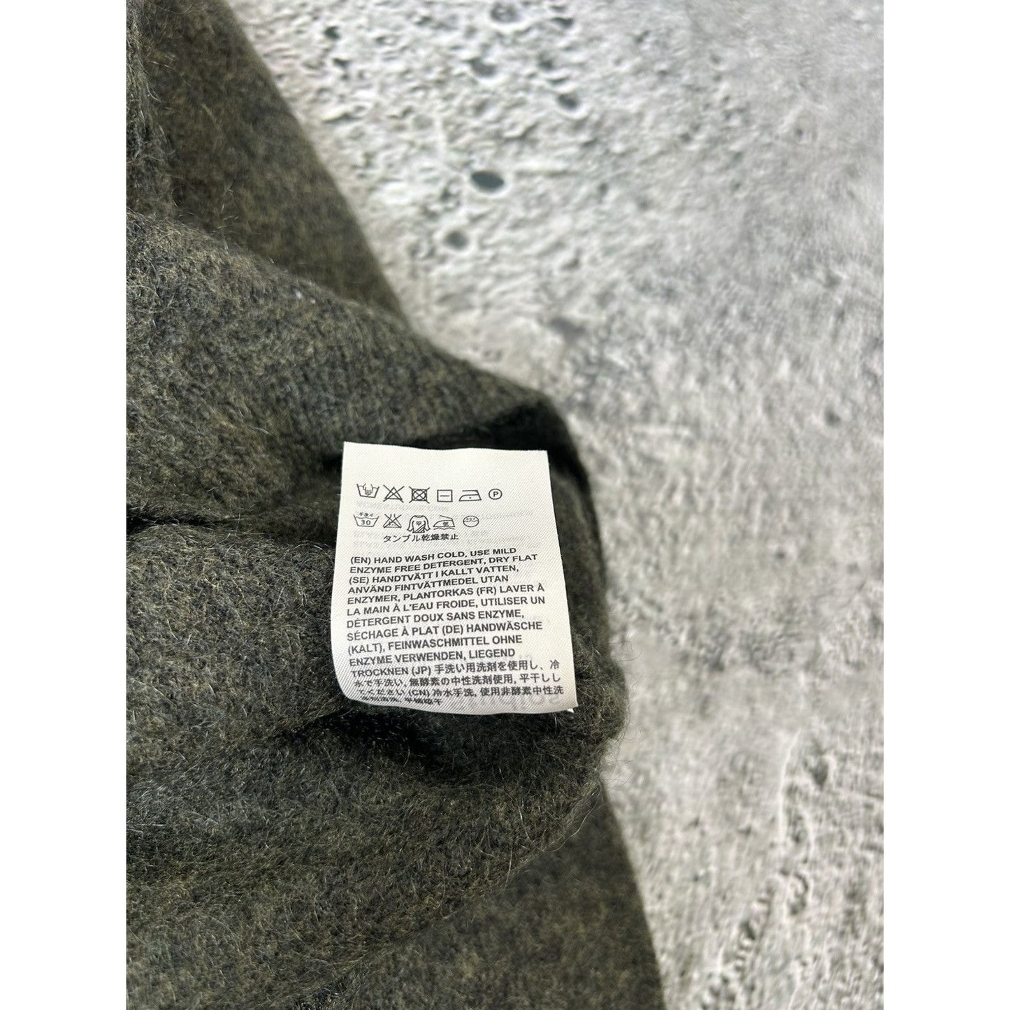 Acne Studios mohair sweater dramatic moh paw15 khaki green
