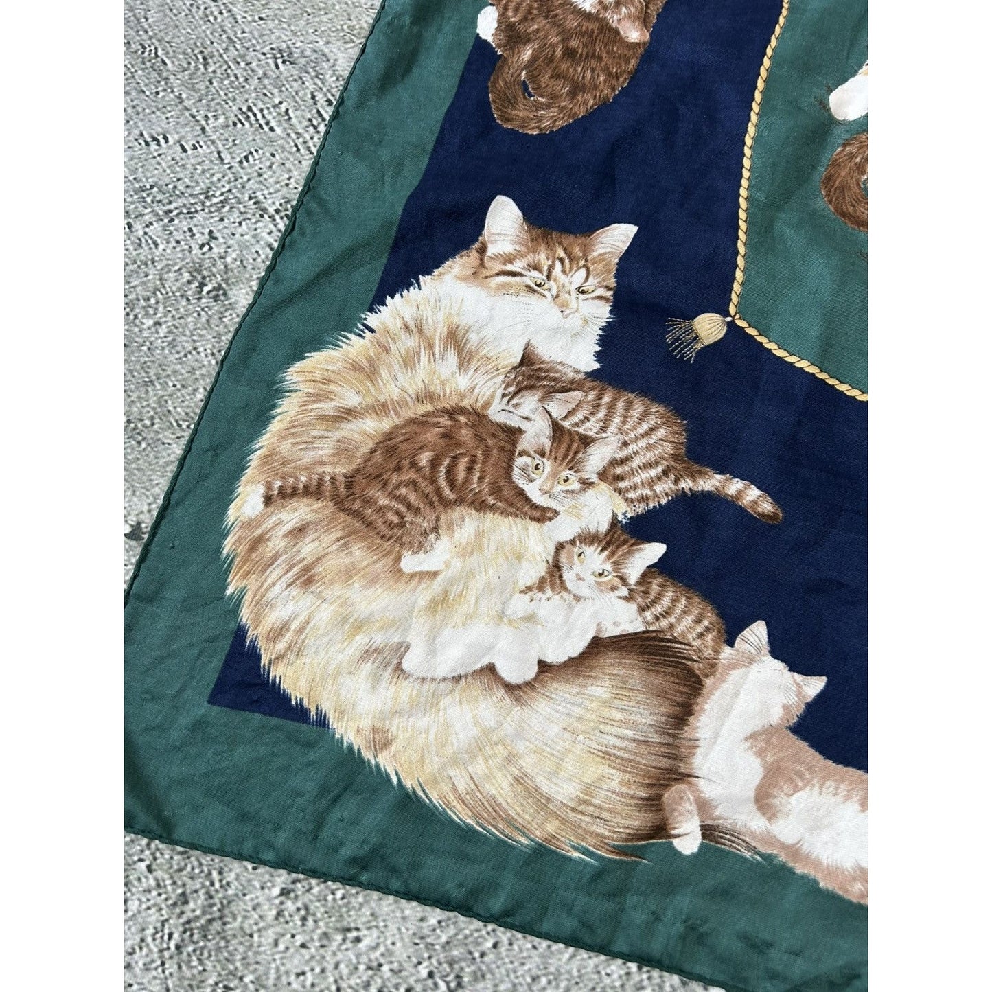 Vintage scarf cats fullprint shawl