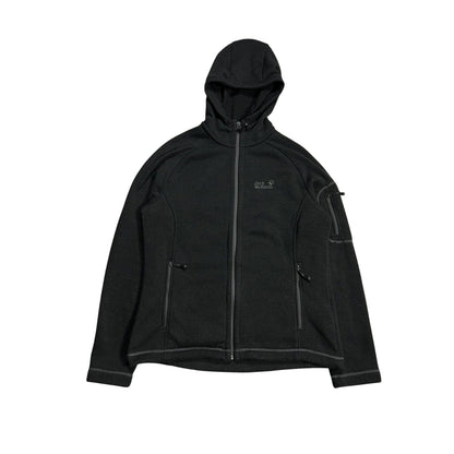 Vintage Jack Wolfskin Black Fleece Zip-Hoodie