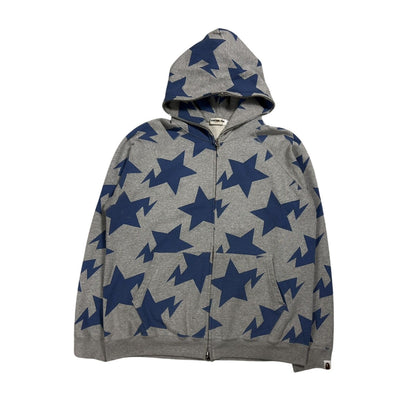 Bape sta zip hoodie grey blue full zip vintage Nigo Era