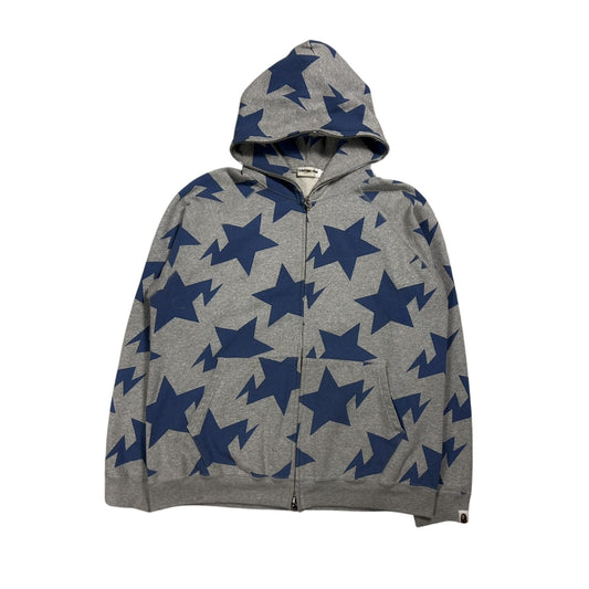 Bape sta zip hoodie grey blue full zip vintage Nigo Era