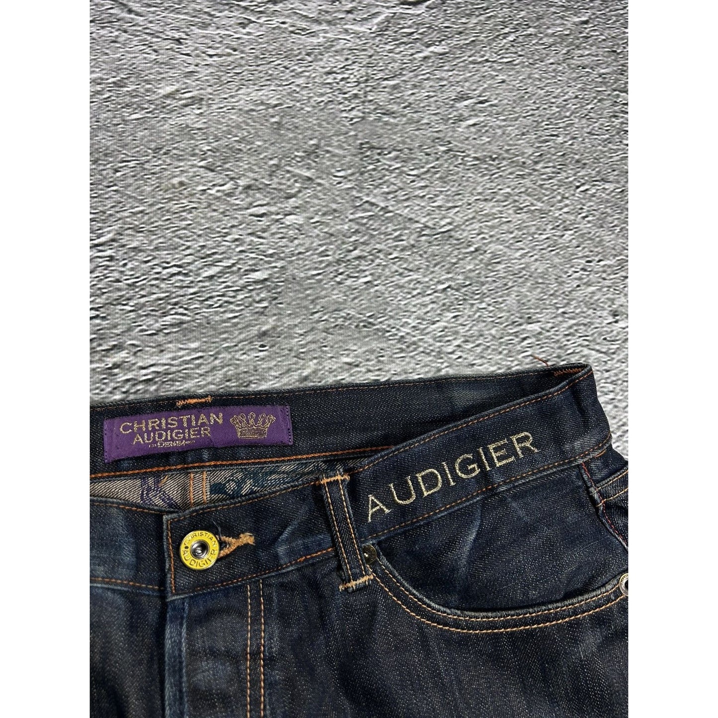 Ed Hardy Christian Audigier vintage jeans big logo pants