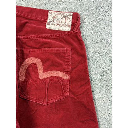 Evisu red pants jeans made in japan vintage