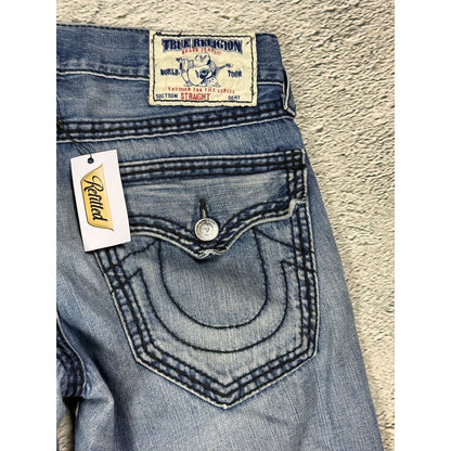 True Religion jeans vintage denim pants straight distressed