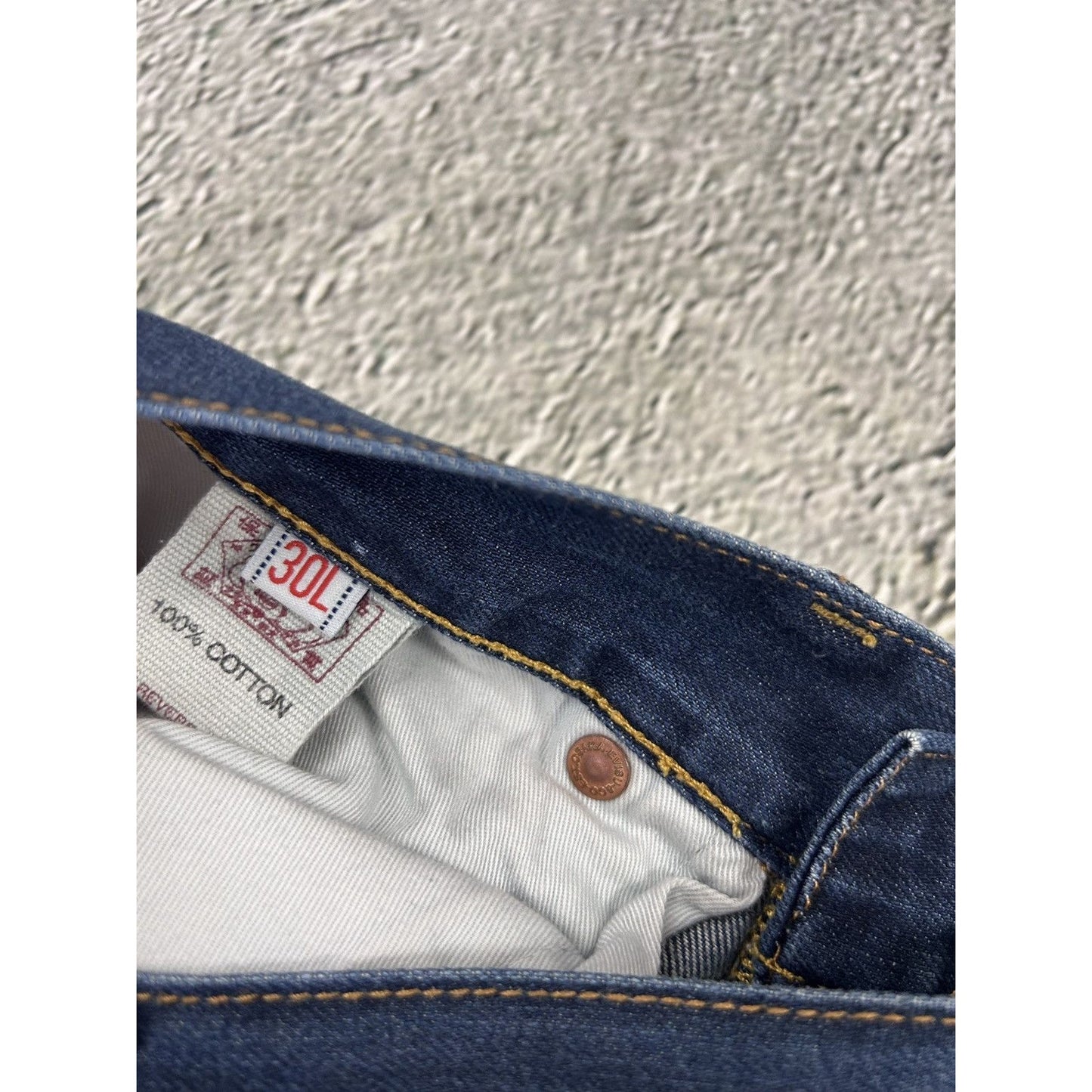 Evisu jeans vintage navy blue silver seagulls Genes