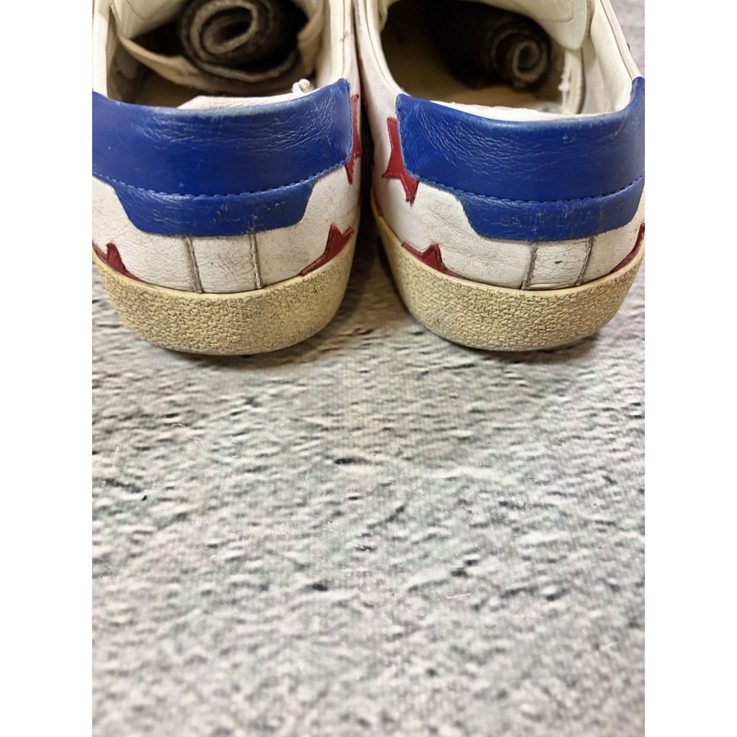 Saint Laurent Hedi Slimane sl06 Star sneakers low white red SLP