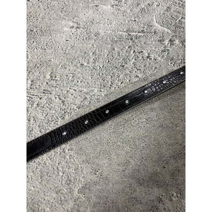 True Religion belt leather black Y2K rhinestones