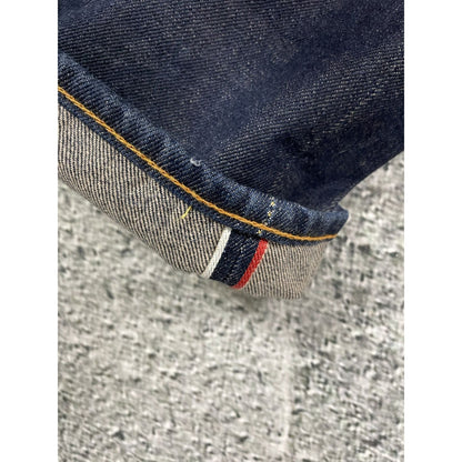 Evisu jeans daicock big logo white selvedge denim letters