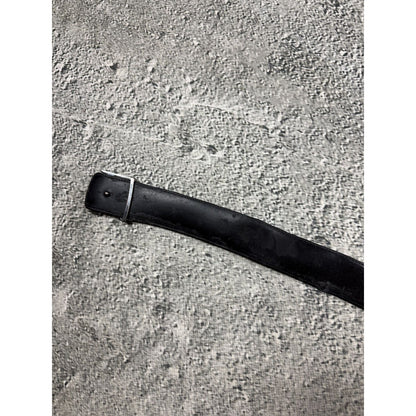 Louis Vuitton belt silver big buckle black LV monogram