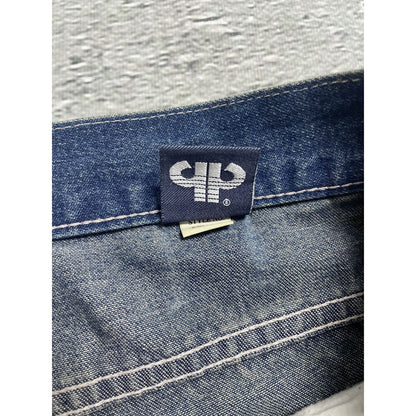 Pelle Pelle jorts big logo blue vintage denim shorts