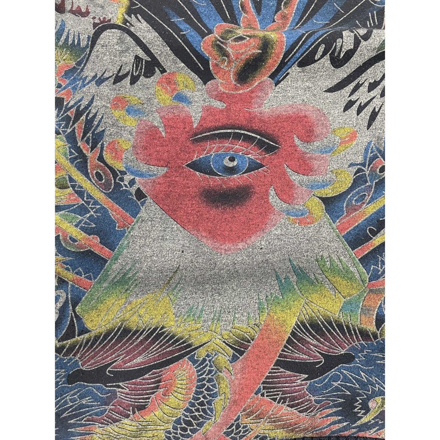 Really Point Y2K vintage zip hoodie navy fur Ed Hardy